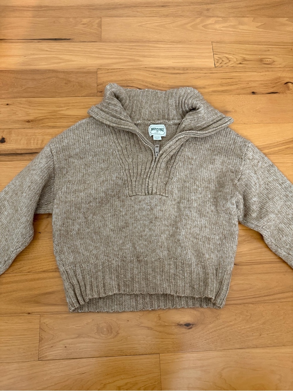 American Eagle Women’s Collared Quarter Zip Knit Sweater Size XS